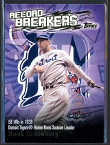 2003 Topps Record Breakers #RB-HG Hank Greenberg