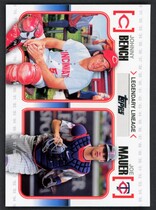 2010 Topps Legendary Lineage Series 2 #LL-31 Joe Mauer|Johnny Bench