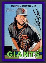 2016 Topps Heritage High Number Chrome Purple Refractor #THC-588 Johnny Cueto