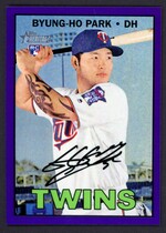 2016 Topps Heritage High Number Chrome Purple Refractor #708 Byung-Ho Park