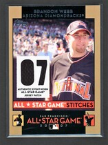 2007 Topps Update All-Star Stitches #BW Brandon Webb