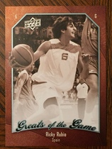 2009 Upper Deck Greats of the Game #44 Ricky Rubio