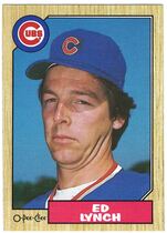 1987 O-Pee-Chee OPC Base Set #16 Ed Lynch