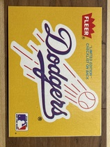 1986 Fleer Sticker Box Panels #1 Dodgers Team Logo