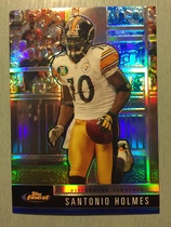 2008 Finest Blue Refractors/Xfractors #74 Santonio Holmes