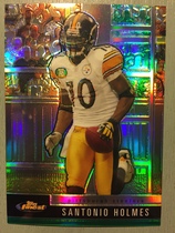 2008 Finest Green Refractors/Xfractors #74 Santonio Holmes