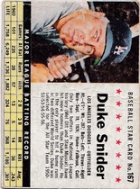 1961 Post Cereal #167 Duke Snider