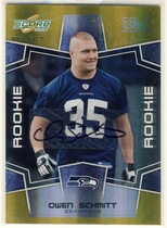 2008 Score Select Autos Gold Zone #413 Owen Schmitt