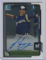 2015 Bowman Chrome Prospect Autos #BCAP-JL Jorge Lopez