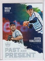2018 Panini Diamond Kings Past and Present #PP5 Justin Verlander|Nolan Ryan