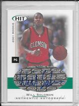 2001 SAGE HIT Autos #A27 Will Solomon