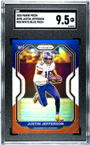 2020 Panini Prizm Prizm Red White & Blue #398 Justin Jefferson