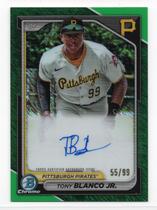 2024 Bowman Chrome Prospects Autos Green Shimmer Refractor #CPA-TB Tony Blanco Jr.