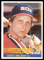 1984 Donruss Base Set #609 Greg Walker