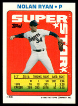 1990 Topps Stickers Backs (No Sticker) #58 Nolan Ryan