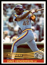 1984 Donruss Base Set #557 Dave Henderson