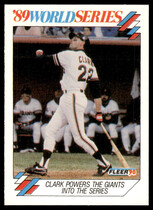 1990 Fleer World Series #4 Will Clark