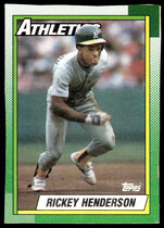 1990 Topps Wax Box Cards #F Rickey Henderson