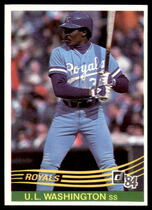 1984 Donruss Base Set #543 U L Washington