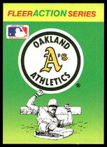 1990 Fleer Action Series Team Stickers #NNO Athletics