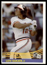 1984 Donruss Base Set #620 Len Sakata