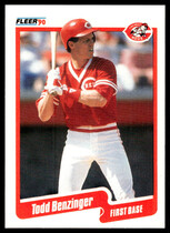 1990 Fleer Base Set #413 Todd Benzinger