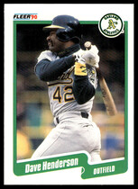 1990 Fleer Base Set #9 Dave Henderson