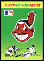 1990 Fleer Action Series Team Stickers #NNO Indians