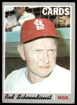 1970 Topps Base Set #346 Red Schoendienst
