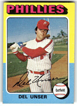 1975 Topps Base Set #138 Del Unser