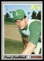 1970 Topps Base Set #408 Paul Lindblad
