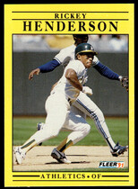 1991 Fleer Base Set #10 Rickey Henderson