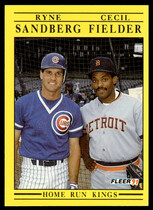 1991 Fleer Base Set #709 Cecil Fielder|Ryne Sandberg