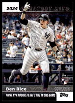 2025 Topps 2024s Greatest Hits #GH-2 Ben Rice