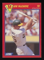1989 Score Hottest 100 Stars #25 Mark McGwire