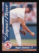 1992 Score Impact Players #57 Roger Clemens
