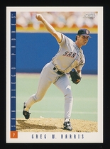 1993 Score Base Set #599 Greg W. Harris