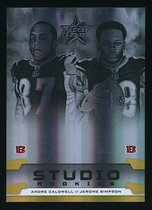 2008 Leaf Rookies & Stars Studio Rookies Combos Gold #6 Andre Caldwell|Jerome Simpson