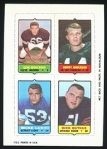 1969 Topps Four-in-One Inserts #NNO Gene Hickerson|Donny Anderson|Mike Lucci|Dick Butkus