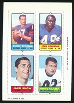 1969 Topps Four-in-One Inserts #NNO Richie Petitbon|Johnny Robinson|Jack Snow|Mike Clark