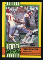 1990 Topps 1000 Yard Club #2 Christian Okoye