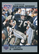 1990 Pro Set Super Bowl 160 #68 John Niland