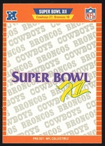 1989 Pro Set Super Bowl Logos #12 Super Bowl XII