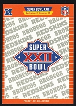 1989 Pro Set Super Bowl Logos #22 Super Bowl XXII