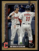 2025 Topps Update Gold Border #US26 Jose Ramirez/Steven Kwan