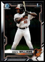 2021 Bowman Chrome Draft #BDC-90 Donta Williams