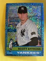 2025 Topps Heritage High Number Chrome Light Blue Sparkle Refractor #636 Scott Effross