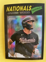 2026 Topps Heritage Chrome Black Bordered Refractor #295 James Wood