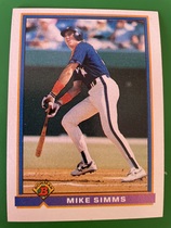 1991 Bowman Base Set #551 Mike Simms