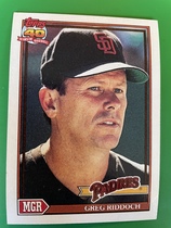 1991 Topps Base Set #109 Greg Riddoch